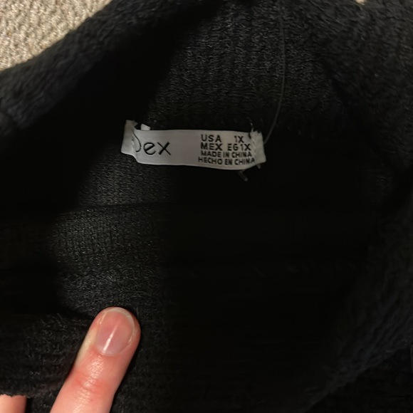 NWT Dex black sweater 1x - Picture 4 of 6